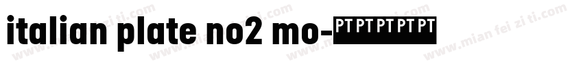 italian plate no2 mo字体转换